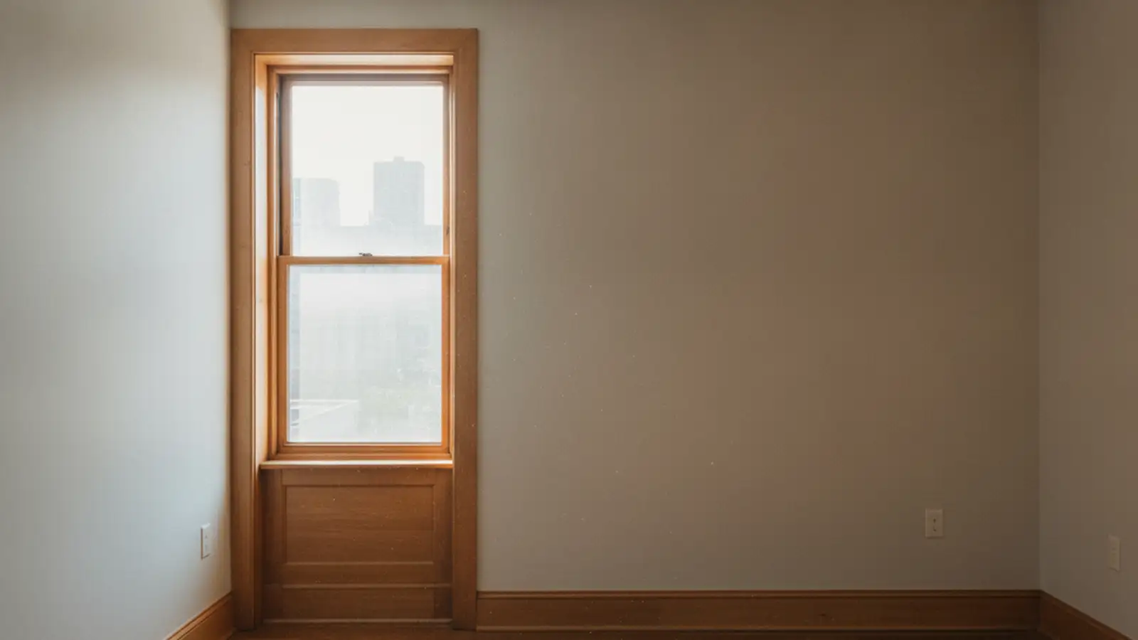 a quiet New York apartment interior after the work is finished